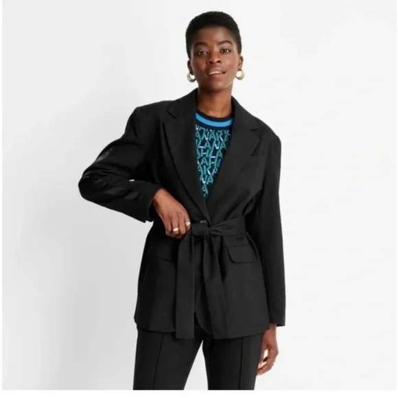 Future Collective By Kaplan Tie Front Blazer - Picture 2 of 4